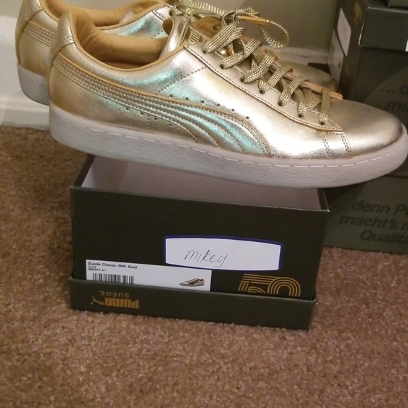 Puma Shoes Gold Gym Shoes Poshmark